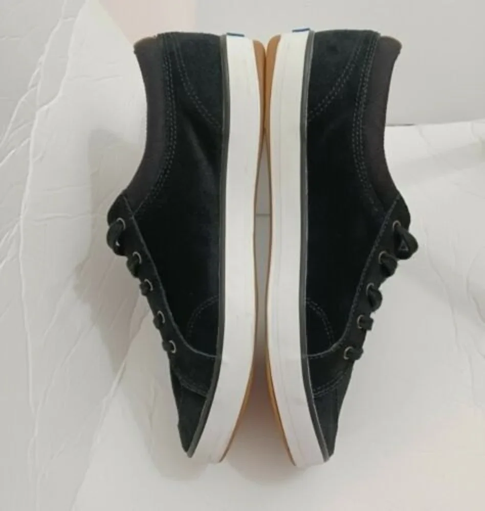 Ked's Sneakers Dream Foam Sz 9 Women's Comfy Black Suede Lace Up Shoes Ankle - Picture 5 of 9